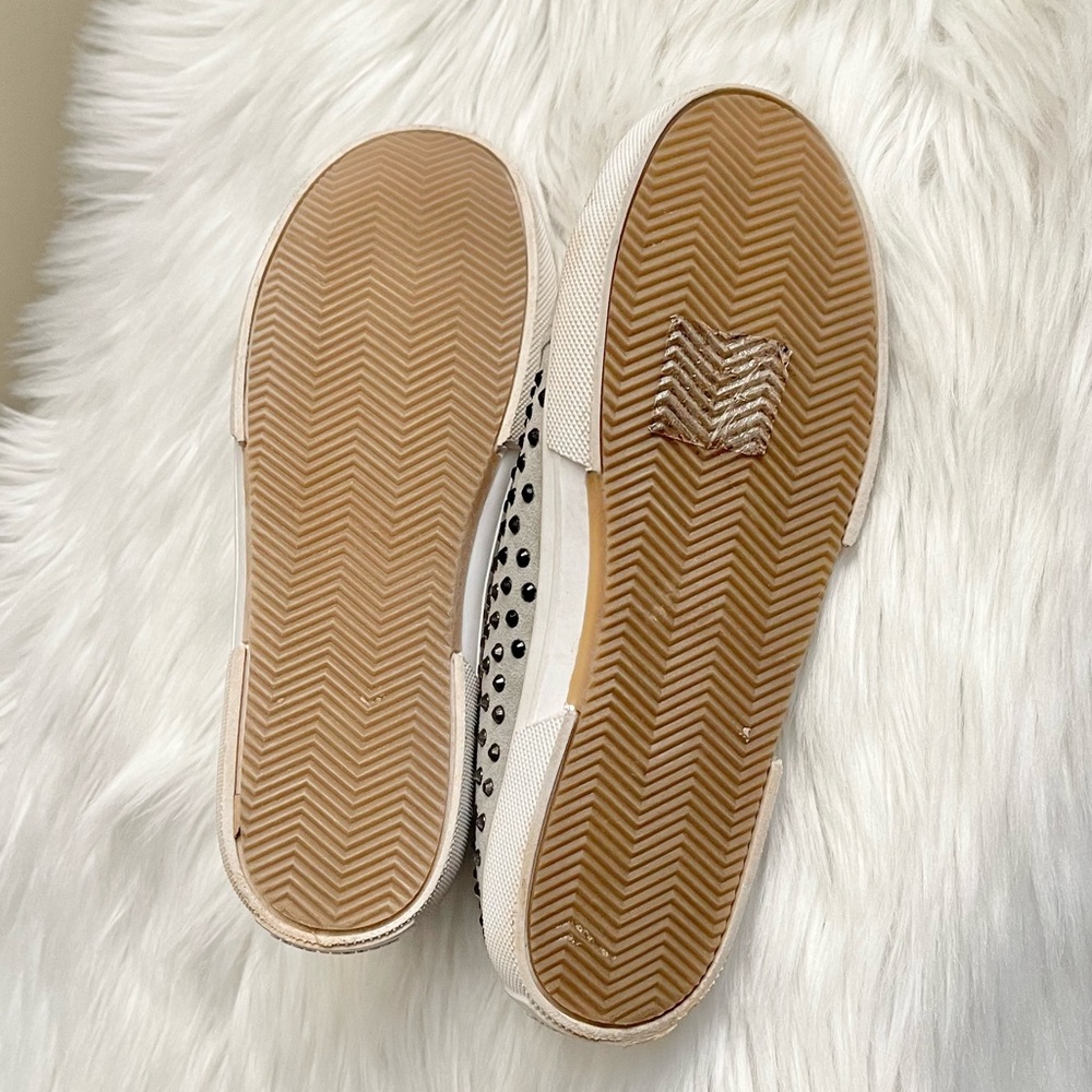 MICHAEL Michael Kors Gray Suede Rhinestone Studded Sneakers - Picture 5 of 6